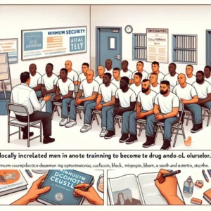 Inmates in training session for drug and alcohol counseling