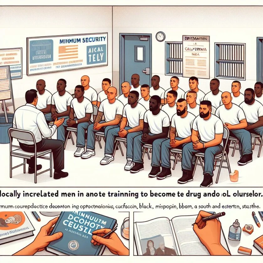 Inmates in training session for drug and alcohol counseling